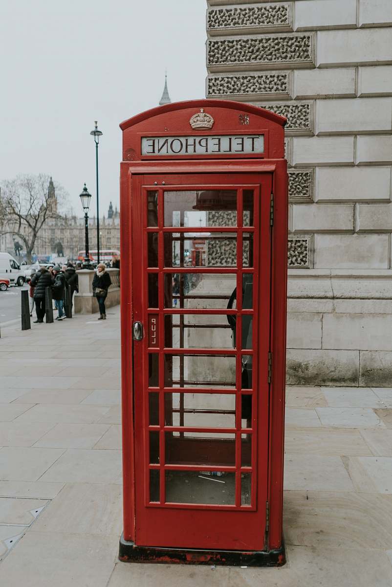 united kingdom red telephone booth london